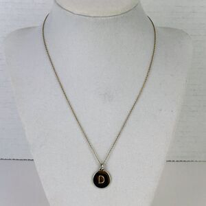 Kate Spade One in a Million Pendant Necklace D Initial Engraved Gold Adjustable
